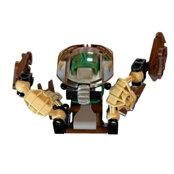 Vintage LEGO BIONICLE Pahrak Brown Green 8560 Set with Canister Complete Set - Picture 8 of 12